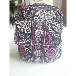 Vera Bradley‎ Small Backpack Canterberry Magenta Purse School Travel Black